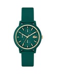 Lacoste Mens 12:12 Green Silicone Strap Watch, Green, Men
