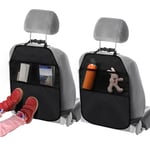 NEUTYPECHIC 2 Pièces Protection Siege Voiture Enfant avec Sac de Stockage, Protege Siege Voiture Résistant à L'usure, Organisateur Voiture Preuve de L'eau, Protection Dossier Siege Voiture aux Enfants