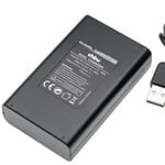 vhbw Chargeur de batterie double USB compatible avec Canon Ixy 10S, 110 IS, 200F, 25 IS, 30S, 31S, 32S, 930 IS caméra, DSLR, action-cam