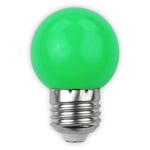 1W Färgad LED liten globlampa - Grön, E27 - Dimbar : Inte dimbar, Kulör : Grön