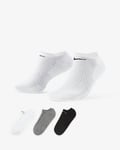 Nike Everyday Cushioned Training No-Show Socks (3 Pairs)