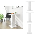 Matbord - Living Bistrobord vit högglans 60x60x75 cm konstruerat trä