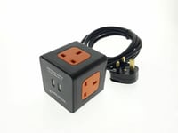 Extension Cube - Fire Proof - Extension Plug Sockets – Durable Switches – Surge Protected – USB Power Output