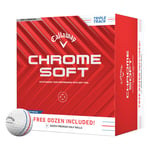 Callaway Chrome Soft 24 Triple Track Golfball Hvit 4 for 3