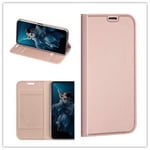 Hülle® PU Ultra Thin TPU Flip Case with Card Slot and Stand Function for Asus Zenfone 6 ZS630KL/Asus Zenfone 6z/Asus Zenfone 6 2019(Rose Gold)