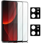 2-Pack Xiaomi 13T Pro Skärmskydd & 2-Pack linsskydd - Härdat Glas 9H - Super kvalitet 3D