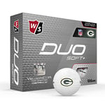Wilson Duo Soft+ NFL Golf Balls (1 Dozen)-Green Bay,White