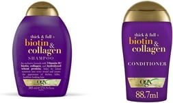 OGX Biotin & Collagen Hair Thickening Shampoo, 385ml & Thick & Full + Biotin &