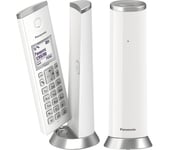 PANASONIC KX-TGK222 Cordless Phone - Twin Handsets, White, White
