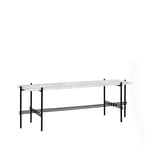 GUBI TS Console 1 console table Marble white, black lacquered stand