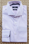 New Hugo BOSS mens white red slim striped suit shirt Medium Large 15.5 39 £119