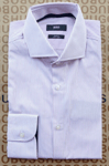 New Hugo BOSS mens white red slim striped suit shirt Medium Large 15.5 39 £119