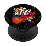 Dabbing Unicorn Czech Republic Basketball Fans Jersey Sports PopSockets Swappable PopGrip