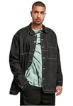 Urban Classics Men's Oversized Trucker Jacket, Black raw, L