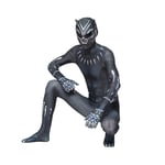 LINLIN Spiderman Cosplay Costume Black panther Superhero Halloween Carnival Spider-Man Jumpsuit Bodysuit Masquerade Outfit, Spandex/Lycra Unisex Adults Kids (Kids M (120cm), Black panther)