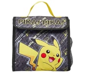 Nintendo Pokemon Pikachu 'Pika! Pika!' Black School Lunch Food Bag