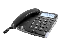 DORO Magna 4000 - Fast telefon med nummerpresentation/samtal väntar - svart
