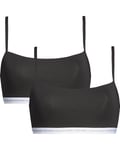 Calvin Klein Unlined Bralette 2-Pack W Black/Black (Storlek XS)