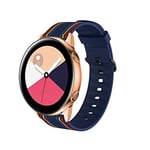 YOUZHIXUAN Smart watch series 20mm For Huami Amazfit GTS/Samsung Galaxy Watch Active 2 / Huawei Watch GT2 42MM Striped Silicone Strap(Orange) (Color : Blue color)