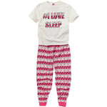 Cozy N Dozy Girls Hashtag I Love Sleep T-shirt & Leggings Pyjama Set Fairisle