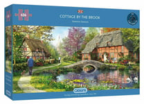 Gibson Jigsaw Puzzle 636 Piece Panoramic - Cottage By The Brook