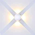 Lagertömning: V-Tac 4W LED vit vägglampa - Runda, IP65 utomhusbruk, 230V, inkl. ljuskälla - Dimbar : Inte dimbar, Kulör : Varm