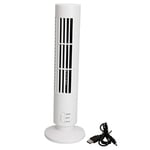 Garneck Small Tower Fan Portable Desk Fan Cooling Fan Standing Fan for Bedside Office Home Tabletop White