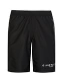 Givenchy Mens Paris logo Swim Shorts in Black Nylon - Size 2XL