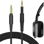 Geekria QuickFit Audio Cable Compatible with AKG Q460, K450, K451, K480 Headphones Cable, 2.5mm AUX Replacement Stereo Cord (Black 4FT)