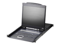 ATEN CL1308N - KVM-konsol med omkopplare för tangentbord/video/mus - 8 portar - PS/2, USB - 19 - kan monteras i rack - 1280 x 1024 @ 75 Hz - 250 cd/m² - 1000:1 - 5 ms - 1U