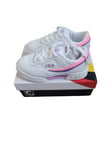 Fila Kids Original Fitness Sneakers White/Cotton Candy/Purple Trainers Size UK10