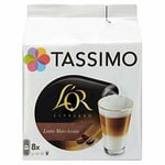 Tassimo L'OR Latte Macchiato Coffee Pods (Pack of 5, Total 80 pods, 40 servings