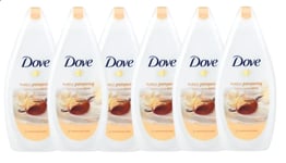 Dove Purely Pampering Shea Butter Caring Cream Bath 500ml x 6
