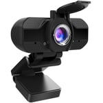 Webcam USB 1080p avec couvercle, webcam pour PC, ordinateur de bureau, ordinateur portable, webcam en streaming, micro intégré, caméra d'ordinateur d'appel vidéo Plug and Play