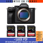 Sony A7S III Nu + 3 SanDisk 64GB Extreme PRO UHS-II SDXC 300 MB/s + Guide PDF MCZ DIRECT '20 TECHNIQUES POUR RÉUSSIR VOS PHOTOS
