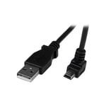 Startech - com Câble Mini usb 2 m - a vers Mini b coudé 90° vers le bas - 2 m - usb a - Mini-USB b - 2.0 - Male connector / Male connector - Noir