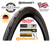 2 x Continental Grand Prix 5000 Black & Tan Tanwall Folding Cycle Tyres 700 x 25