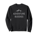 Adventure Buddies Minimalist Simple Traveling Cool Mountains Sweatshirt