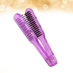 Wooden Comb Straightening Styling Double Brush Clamp Hair Miss