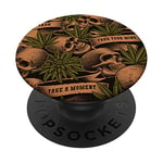 Funny Weed Smoker Marijuana Leaf Skull Heads Design PopSockets Swappable PopGrip