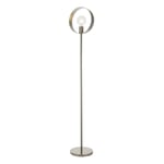 Floor Lamp Light - Brushed Nickel Plate - 40W E27 - Complete Standing Lamp