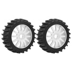 Suchinm 𝐂𝐡𝐫𝐢𝐬𝐭𝐦𝐚𝐬 𝐆𝐢𝐟𝐭 RC Wheel, Upgrade Wheel Rims Hub Tires Rubber Tyres for 1/8 RC Car Remote Control Truck Replacement Accessories(1#)