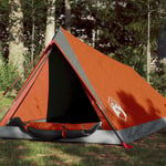 2-personers telt 200x120x88/62 cm 185T taft grå og orange