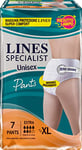 Lines Specialist Lot de 7 couches absorbantes pour homme et femme pour incontinence urinaire Taille XL - 1 x 510 g