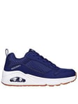 Skechers Uno Powex Lace Up Trainer, Navy, Size 13.5 Younger