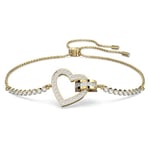 Swarovski armbånd Lovely bracelet Heart, White, Gold-tone plated - 5636964