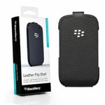 Genuine Original BlackBerry Curve 9220 9310 9320 Black Leather Flip Shell Case  