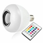 Ampoule Led E27 RGB avec télécommande pour projecteur à domicile, lampe musicale, compatible Bluetooth, 110 240V