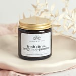 Fresh Citrus Bergamot Jasmine Scented Soy Candle