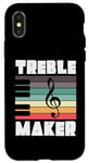 Coque pour iPhone X/XS Treble Maker Fun Music Note Pianiste Musicien Piano Player